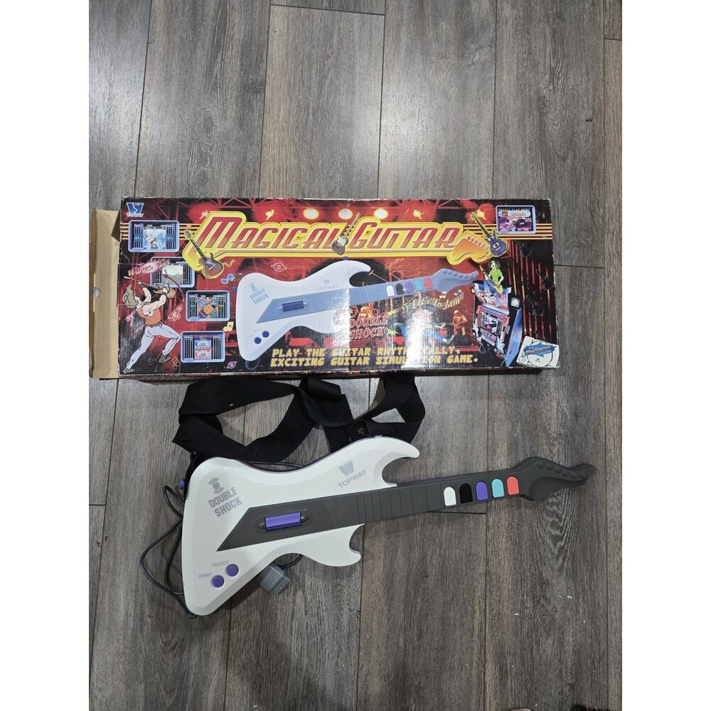 Vintage 1999 Topway Magical Guitar PS1 PlayStation Controller Box Guitar Hero